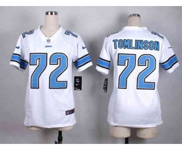 nike women nfl jerseys detroit lions #72 tomlinson white[nike]