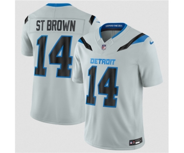 Youth Detroit Lions #14 Amon-Ra St. Brown Silver 2026 F.U.S.E. Rivalries Collection Limited Football Stitched Jersey