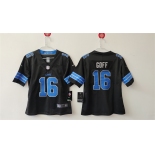Youth Detroit Lions #16 Jared Goff Black 2024 F.U.S.E. Vapor Limited Stitched Jersey