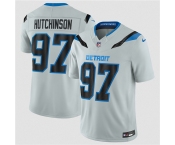 Youth Detroit Lions #97 Aidan Hutchinson Silver 2026 F.U.S.E. Rivalries Collection Limited Football Stitched Jersey Youth Detroit Lions #97 Aidan Hutchinson Silver 2026 F.U.S.E. Rivalries Collection Limited Football Stitched Jersey