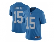 Youth Nike Detroit Lions #15 Golden Tate III Blue Throwback Stitched NFL Limited Jersey