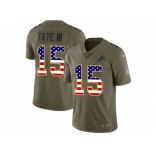 Youth Nike Detroit Lions #15 Golden Tate III Limited Olive USA Flag Salute to Service NFL Jersey