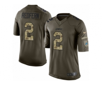 Youth Nike Detroit Lions #2 Kasey Redfern Limited Green Salute to Service NFL Jersey