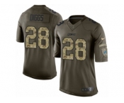 Youth Nike Detroit Lions #28 Quandre Diggs Limited Green Salute to Service NFL Jersey