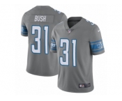 Youth Nike Detroit Lions #31 Rafael Bush Limited Steel Rush NFL Jersey