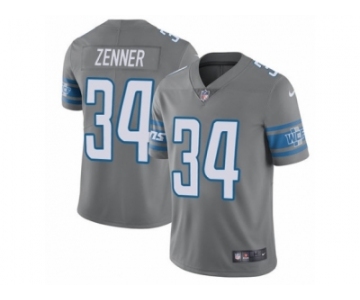 Youth Nike Detroit Lions #34 Zach Zenner Limited Steel Rush NFL Jersey