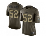 Youth Nike Detroit Lions #52 Antwione Williams Limited Green Salute to Service NFL Jersey
