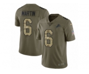 Youth Nike Detroit Lions #6 Sam Martin Limited Olive Camo Salute to Service NFL Jersey