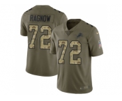 Youth Nike Detroit Lions #72 Frank Ragnow 2017 Salute to Service Olive Camo Limited NFL