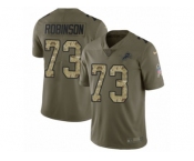 Youth Nike Detroit Lions #73 Greg Robinson Limited Olive Camo Salute to Service NFL Jersey