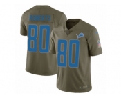 Youth Nike Detroit Lions #80 Michael Roberts Limited Olive 2017 Salute to Service NFL Jersey