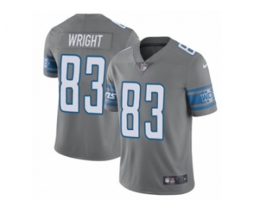 Youth Nike Detroit Lions #83 Tim Wright Limited Steel Rush NFL Jersey