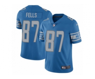Youth Nike Detroit Lions #87 Darren Fells Limited Light Blue Team Color NFL Jersey