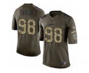 Youth Nike Detroit Lions #98 Devin Taylor Limited Green Salute to Service NFL Jersey