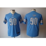 nike youth nfl jersey detroit lions #90 ndamukong suh blue[nike]