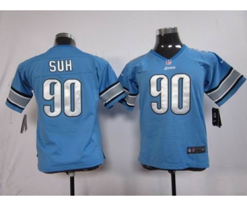 nike youth nfl jersey detroit lions #90 ndamukong suh blue[nike]