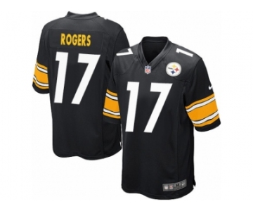 Men's Nike Pittsburgh Steelers #17 Eli Rogers Game Black Team Color NFL Jersey