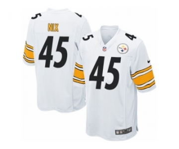 Men's Nike Pittsburgh Steelers #45 Roosevelt Nix Game White NFL Jersey