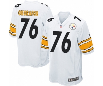 Men's Nike Pittsburgh Steelers #76 Chukwuma Okorafor Game White NFL Jersey