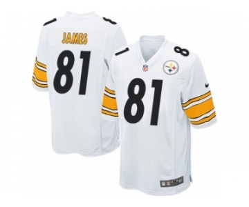 Men's Nike Pittsburgh Steelers #81 Jesse James Game White NFL Jersey