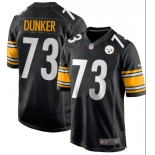 Men's Pittsburgh Steelers #73 Gennings Dunker Black Replica Home Stitched Jersey