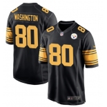 Men's Pittsburgh Steelers #80 Darnell Washington Black Game White Football Jersey