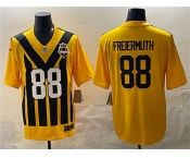 Men's Pittsburgh Steelers #88 Pat Freiermuth Gold 1933 Throwback Alternate Football Stitched Game Jersey