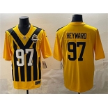 Men's Pittsburgh Steelers #97 Cameron Heyward Gold 1933 Throwback Alternate Football Stitched Game Jersey