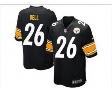 nike nfl jerseys pittsburgh steelers #26 bell black[game][bell]
