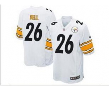 nike nfl jerseys pittsburgh steelers #26 bell white[game][bell]