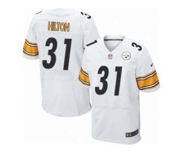 Men Nike Pittsburgh Steelers #31 Mike Hilton Elite White NFL Jersey