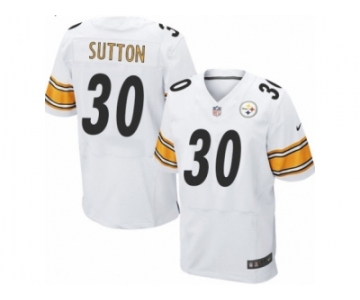 Men's Nike Pittsburgh Steelers #30 Cameron Sutton Elite White NFL Jersey