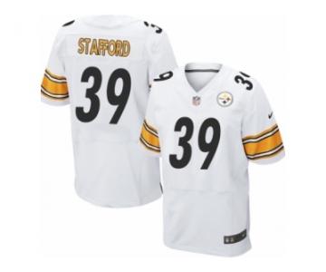 Men's Nike Pittsburgh Steelers #39 Daimion Stafford Elite White NFL Jersey