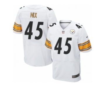 Men's Nike Pittsburgh Steelers #45 Roosevelt Nix Elite White NFL Jersey