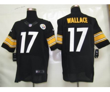 nike nfl jerseys pittsburgh steelers #17 wallace black [elite]