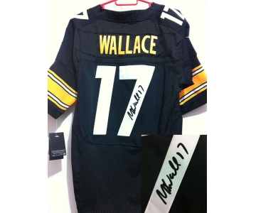 nike nfl jerseys pittsburgh steelers #17 wallace black[Elite signature]