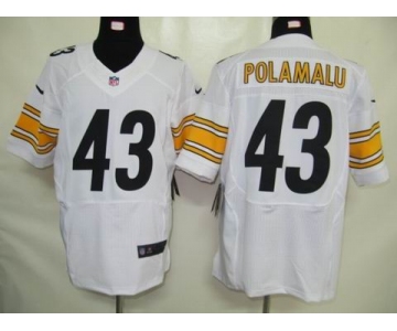 nike nfl jerseys pittsburgh steelers #43 polamalu white[elite]