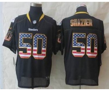 nike nfl jerseys pittsburgh steelers #50 shazier black[Elite USA flag fashion]