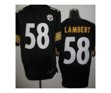 nike nfl jerseys pittsburgh steelers #58 lambert black[Elite]