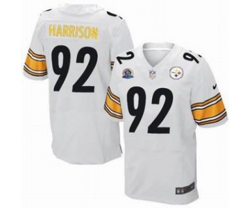 nike nfl jerseys pittsburgh steelers #92 harrison white[Elite 50th Patch]