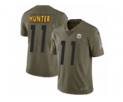 Men Nike Pittsburgh Steelers #11 Justin Hunter Limited Olive 2017 Salute to Service NFL Jersey