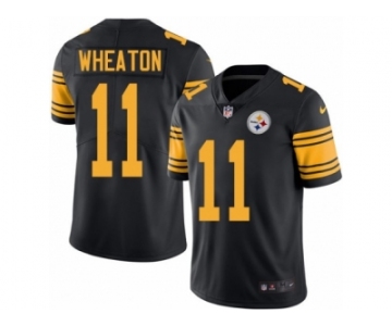 Men Nike Pittsburgh Steelers #11 Markus Wheaton Black Color Rush Limited Jersey