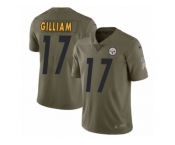 Men Nike Pittsburgh Steelers #17 Joe Gilliam Limited Olive 2017 Salute to Service NFL Jersey