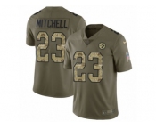 Men Nike Pittsburgh Steelers #23 Mike Mitchell Limited Olive Camo 2017 Salute to Service NFL Jersey