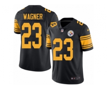 Men Nike Pittsburgh Steelers #23 Mike Wagner Black Color Rush Limited Jersey