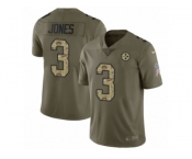 Men Nike Pittsburgh Steelers #3 Landry Jones Limited Olive Camo 2017 Salute to Service NFL Jersey
