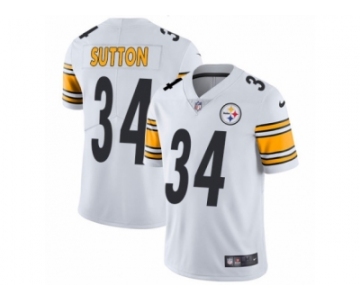 Men Nike Pittsburgh Steelers #34 Cameron Sutton White Vapor Untouchable Limited Player NFL Jersey
