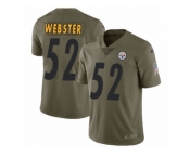 Men Nike Pittsburgh Steelers #52 Mike Webster Limited Olive 2017 Salute to Service NFL Jersey