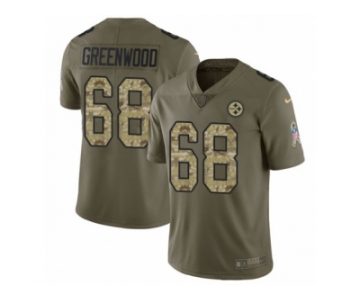 Men Nike Pittsburgh Steelers #68 L.C. Greenwood Limited Olive Camo 2017 Salute to Service NFL Jersey