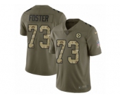 Men Nike Pittsburgh Steelers #73 Ramon Foster Limited Olive Camo 2017 Salute to Service NFL Jersey
